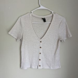 WILD Fable Medium White Crop Top